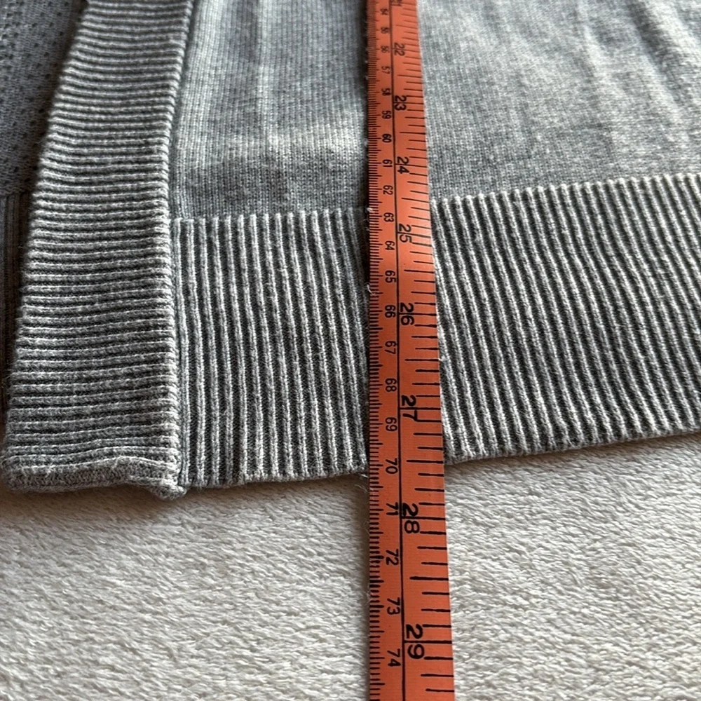 BELLE Lightweight Open Knit Gray Cardigan - Picture 5 of 7